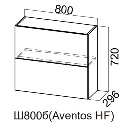 Шкаф кухонный Модерн New барный, Ш800б(Aventos HF)/720, МДФ в Находке - изображение