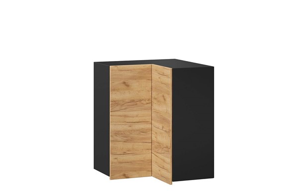 Шкаф кухонный угловой Шервуд, ЛД 281.500.000.042, дуб золотой/черный во Владивостоке - изображение