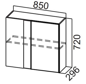 Угловой кухонный шкаф Стайл, Ш850у/720, МДФ в Артеме