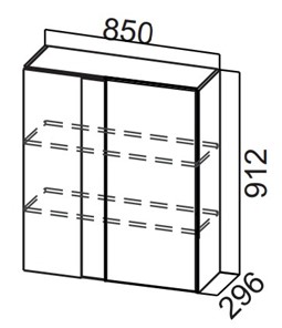Шкаф кухонный угловой Стайл, Ш850у/912, МДФ в Находке