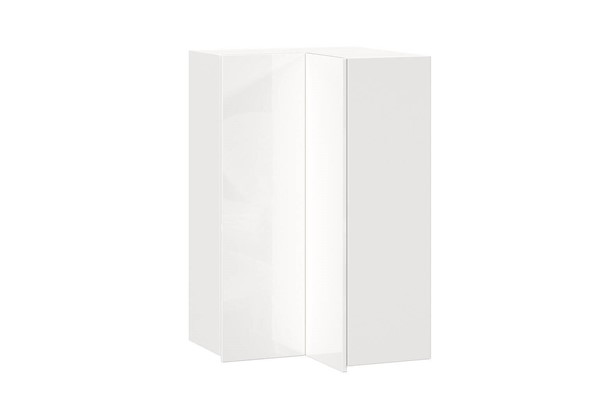 Шкаф кухонный угловой высокий Шервуд, ЛД 281.570.000.170, белый/белый глянец во Владивостоке - изображение