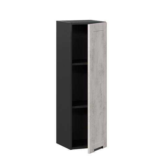 Кухонный навесной шкаф 300 высокий Джамис ЛД 296.410.000.066, Чёрный/Белый камень во Владивостоке - изображение 1