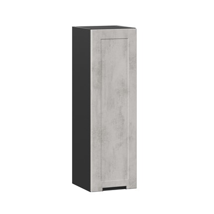 Кухонный навесной шкаф 300 высокий Джамис ЛД 296.410.000.066, Чёрный/Белый камень во Владивостоке - изображение