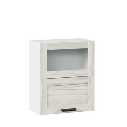 Навесной шкаф 600 горизонтальный с 2 складными дверями Винченца 234.970.000.045, Белый/Дуб Крафт белый во Владивостоке - изображение