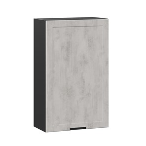 Кухонный навесной шкаф 600 высокий Джамис ЛД 296.450.000.070, Чёрный/Белый камень в Уссурийске