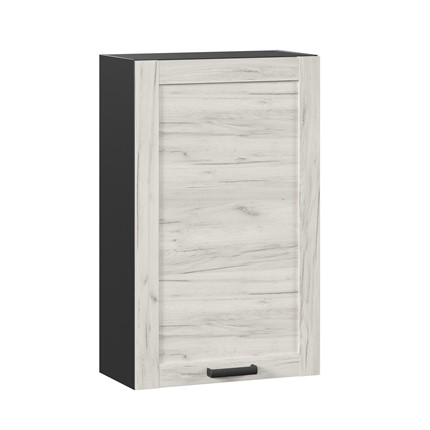 Кухонный шкаф 600 высокий Винченца ЛД 234.450.000.085, Чёрный/Дуб Крафт белый во Владивостоке - изображение