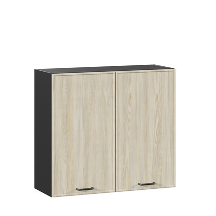 Кухонный навесной шкаф 800 Индиго 298.360.000.064, Чёрный/Дуб Мадейра топаз во Владивостоке - изображение