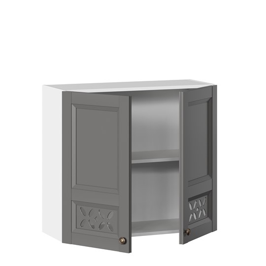 Шкаф кухонный Амели-3 800 ЛД 299.360.000.033, Белый/Оникс серый во Владивостоке - изображение 1