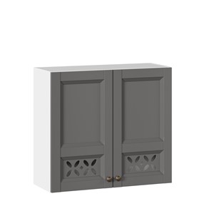 Шкаф кухонный Амели-3 800 ЛД 299.360.000.033, Белый/Оникс серый в Уссурийске