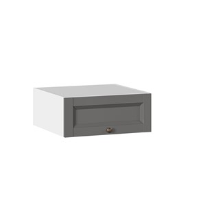 Навесной кухонный шкаф Амели-3 антресоль 600 ЛД 299.300.000.019, Белый/Оникс серый в Артеме