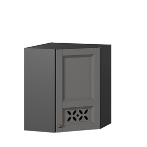 Кухонный шкаф Амели-3 угловой 600 ЛД 299.610.000.056, Черный/Оникс серый в Артеме