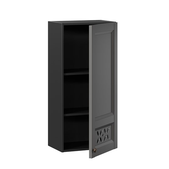 Шкаф кухонный Амели-3 высокий 400 ЛД 299.420.000.041, Черный/Оникс серый во Владивостоке - изображение 1