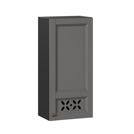 Шкаф кухонный Амели-3 высокий 400 ЛД 299.420.000.041, Черный/Оникс серый во Владивостоке - изображение