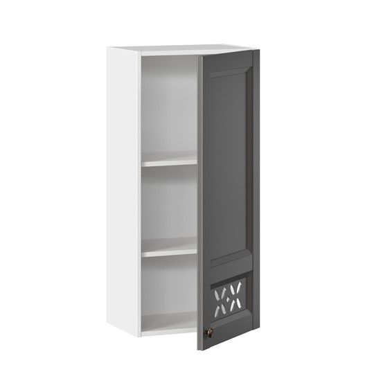 Кухонный шкаф Амели-3 высокий 450 ЛД 299.430.000.043, Белый/Оникс серый во Владивостоке - изображение 1