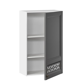 Навесной кухонный шкаф Амели-3 высокий 600 ЛД 299.450.000.045, Белый/Оникс серый во Владивостоке - предосмотр 1