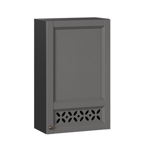 Кухонный шкаф Амели-3 высокий 600 ЛД 299.450.000.047, Черный/Оникс серый в Артеме