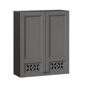 Кухонный шкаф Амели-3 высокий 800 ЛД 299.460.000.051, Черный/Оникс серый во Владивостоке - предосмотр