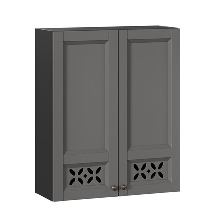 Кухонный шкаф Амели-3 высокий 800 ЛД 299.460.000.051, Черный/Оникс серый во Владивостоке - изображение
