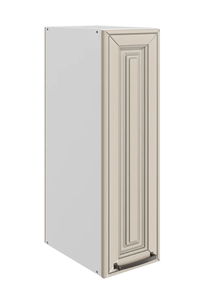 Кухонный навесной шкаф Атланта L200 H720 (1 дв. гл.) эмаль (белый/сливки патина платина) во Владивостоке