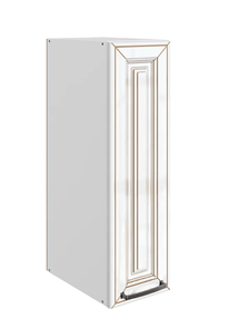 Кухонный шкаф Атланта L200 H720 (1 дв. гл.) эмаль (белый/белый глянец патина золото) во Владивостоке - предосмотр