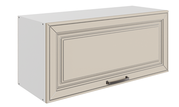Навесной кухонный шкаф Атланта L800 Н360 (1 дв. гл.) эмаль (белый/сливки патина платина) во Владивостоке