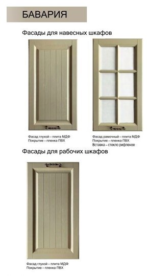 Кухонный навесной шкаф Бавария L200 H720 (1 дв. гл.) во Владивостоке - изображение 2