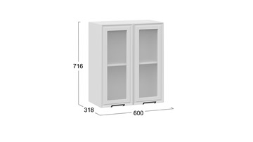 Навесной кухонный шкаф Белладжио 1В6С (Белый, Фон белый) в Уссурийске - предосмотр 2
