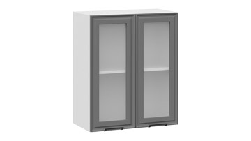 Кухонный навесной шкаф Белладжио 1В6С (Белый, Софт графит) в Находке