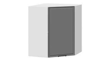 Навесной шкаф Белладжио 1В6У (Белый, Софт графит) в Артеме