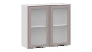 Навесной кухонный шкаф Белладжио 1В8С (Белый, Софт капучино) в Артеме