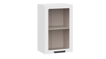 Кухонный навесной шкаф Детройт исп. 2 1В45С (Белый/Белый глянец) в Артеме