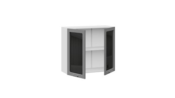 Кухонный навесной шкаф Габриэлла 1В8С (Белый/Титан) в Уссурийске - предосмотр 1