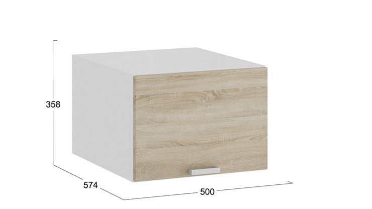 Кухонный шкаф Гранита 1В5ГП (Белый/Дуб сонома) в Артеме - изображение 2