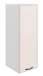 Навесной шкаф Монако L400 Н900 (1 дв. гл.), белый/айвори матовый в Уссурийске