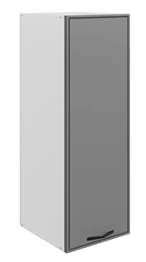 Шкаф кухонный Монако L400 Н900 (1 дв. гл.), белый/графит матовый в Уссурийске