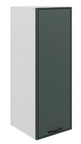 Кухонный навесной шкаф Монако L400 Н900 (1 дв. гл.), белый/грин матовый в Уссурийске