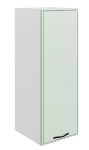 Навесной кухонный шкаф Монако L400 Н900 (1 дв. гл.), белый/ментол матовый в Уссурийске