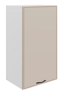 Шкаф кухонный Монако L450 Н900 (1 дв. гл.), белый/фрапучино матовый в Находке