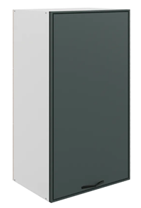Кухонный шкаф Монако L450 Н900 (1 дв. гл.), белый/грин матовый в Находке