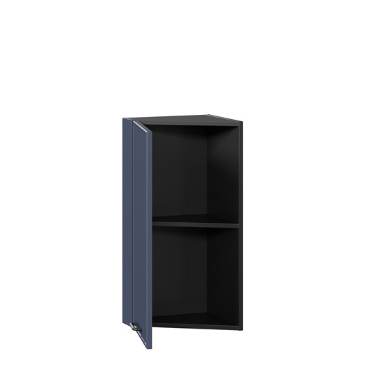 Навесной кухонный шкаф окончание Индиго ЛД 298.690.000.160, Чёрный/Тёмно-синий во Владивостоке - изображение 1