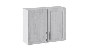 Кухонный навесной шкаф Прованс (Белый глянец/Санторини светлый) В_72-90_2ДР в Артеме