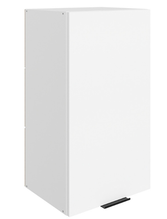 Кухонный шкаф Стоун L400 Н720 (1 дв. гл.) (белый/джелато софттач) во Владивостоке - изображение