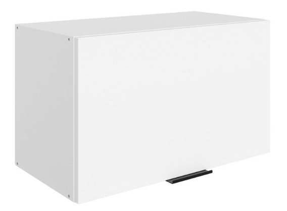 Навесной шкаф Стоун L600 Н360 (1 дв. гл.) (белый/джелато софттач) во Владивостоке - изображение