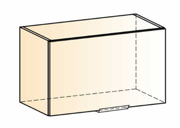 Навесной шкаф Стоун L600 Н360 (1 дв. гл.) (белый/джелато софттач) во Владивостоке - предосмотр 1