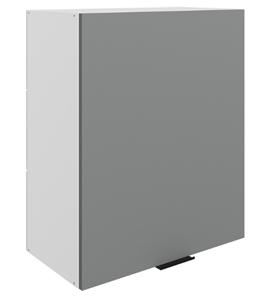 Кухонный шкаф Стоун L600 Н720 (1 дв. гл.) (белый/оникс софттач) во Владивостоке - предосмотр