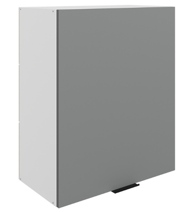 Кухонный шкаф Стоун L600 Н720 (1 дв. гл.) (белый/оникс софттач) во Владивостоке - изображение