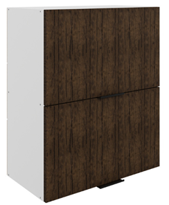Шкаф кухонный Стоун L600 Н720 (2 дв. гл. гориз.) (белый/палисандр) во Владивостоке - предосмотр