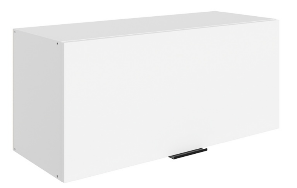Шкаф на кухню Стоун L800 Н360 (1 дв. гл.) (белый/джелато софттач) во Владивостоке - изображение