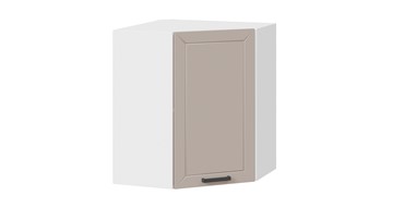 Настенный угловой шкаф Лорас 1В6У (Белый/Холст латте) в Уссурийске - предосмотр