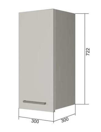 Шкаф на кухню В7 30, Серый/Антрацит в Артеме - изображение
